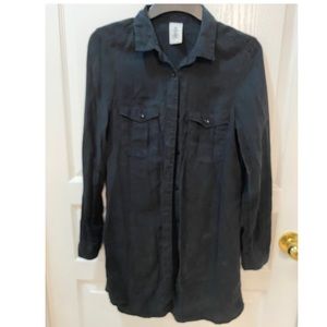 H&M black demin shirt